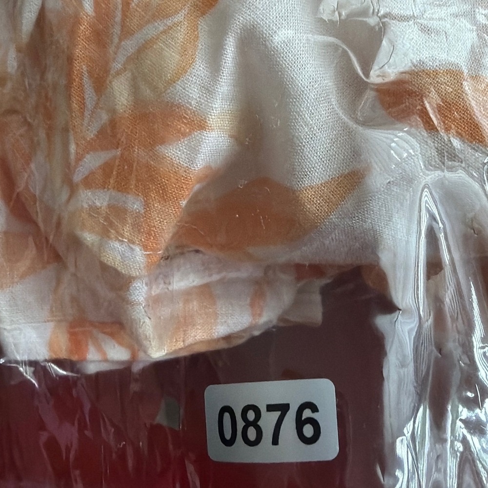 Abercrombie & Fitch Floral Tiered Maxi Dress Womens Size S Orange Linen Blend - Picture 15 of 15